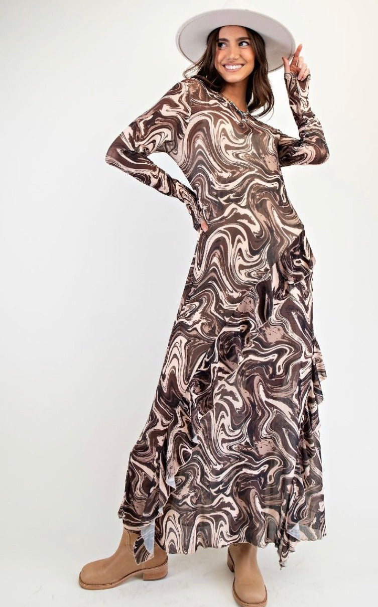 BROWN TRUFFLE DRESS