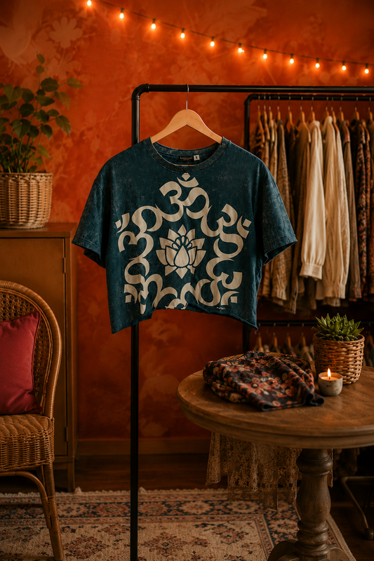Lotus Vintage Crop Tee