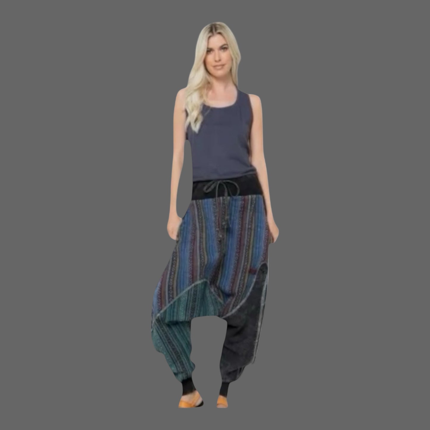 BOHEMIAN PATCHWORK UNISEX HAREM PANTS