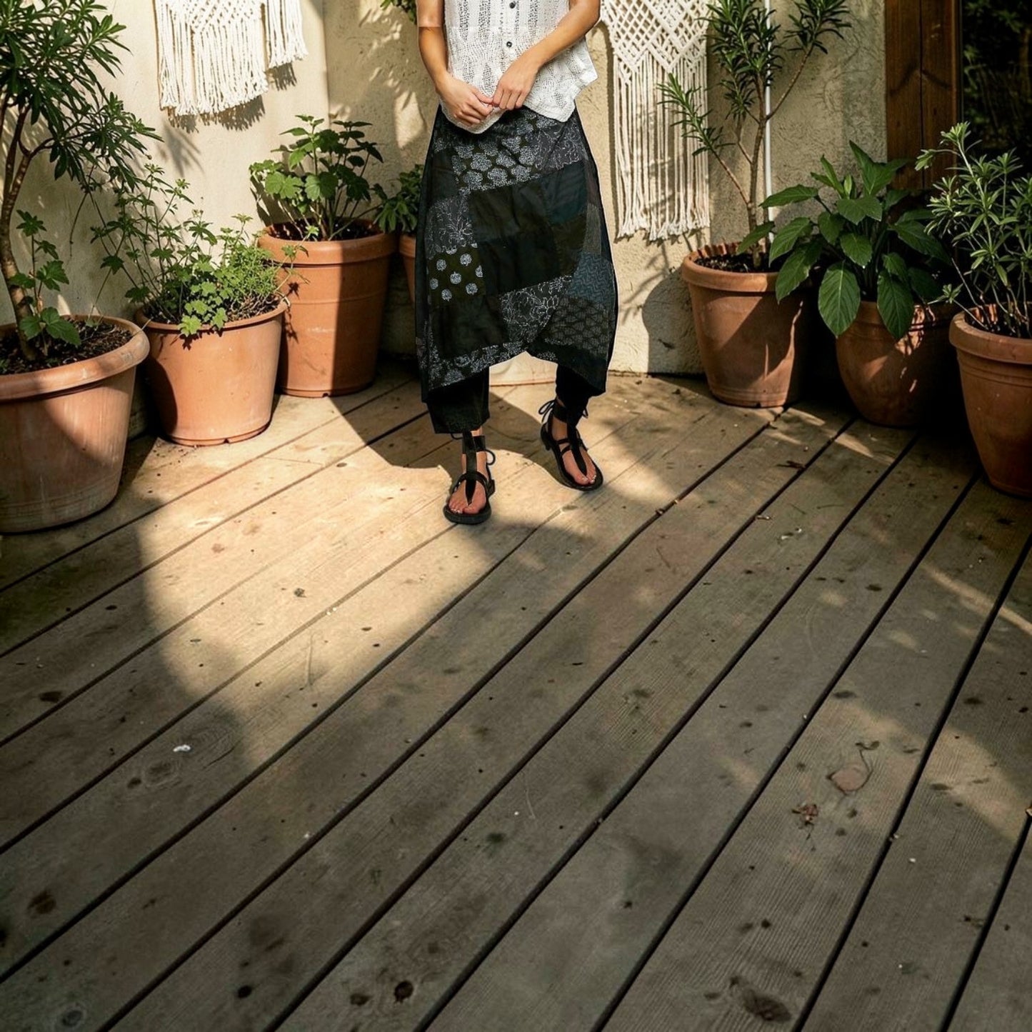 BOHEMIAN PATCHWORK PALAZZO PANTS