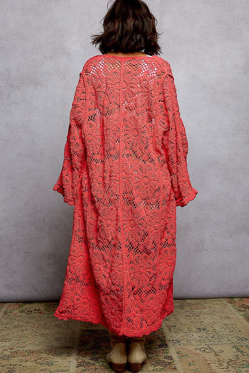 SEDONA SOUL DUSTER BOHO CROCHET DUSTER CARDIGAN
